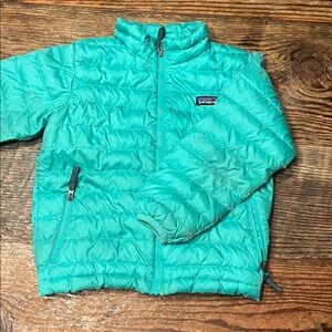 Patagonia 5T Teal Puffer Jacket